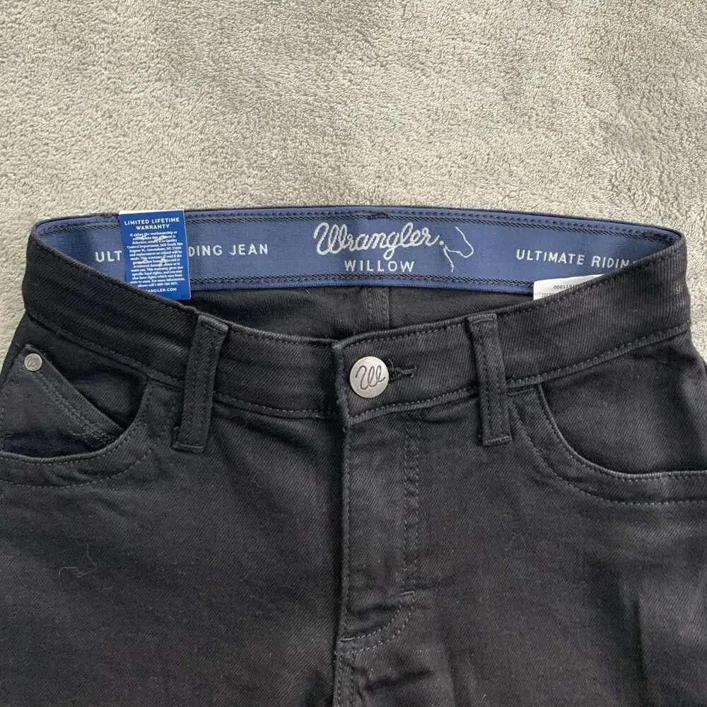 Wrangler Willow Ultimate Riding Jeans Women 24x38” Black Bootcut Western Cowgirl